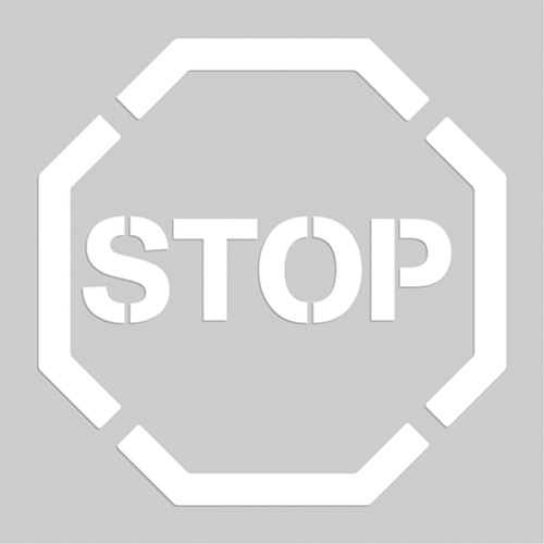 Pochoirs de marquage du sol - Stop, Pictogramme, 20" x 20" Nassau Supply