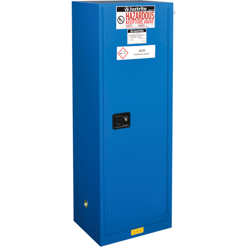Sure-Grip&reg; Ex Hazardous Material Slimline Safety Cabinets, 22 gal., 23.25" x 65" x 18" Nassau Supply