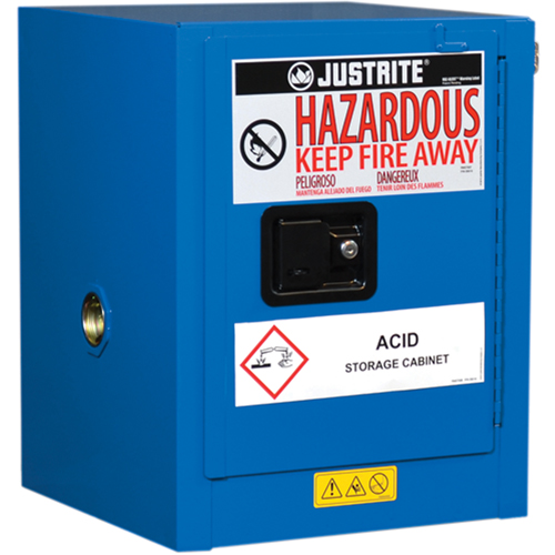 Armoires de comptoir doubl&eacute;es pour rangement de mati&egrave;res dangereuses Chem-Cor, 4 gal., 17" x 22" x 17" Nassau Supply