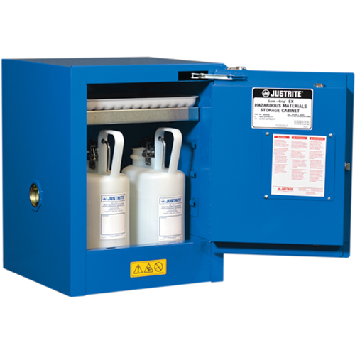 Armoires de comptoir doubl&eacute;es pour rangement de mati&egrave;res dangereuses Chem-Cor, 4 gal., 17" x 22" x 17" Nassau Supply