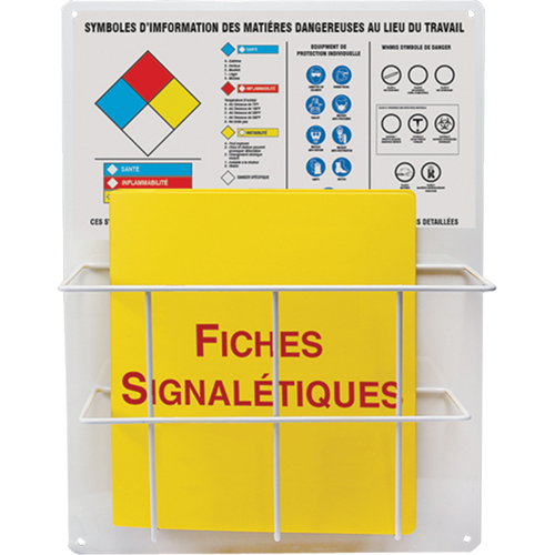 Panneaux de style panier pour mati&egrave;res dangereuses, Français, Compris reliures Nassau Supply