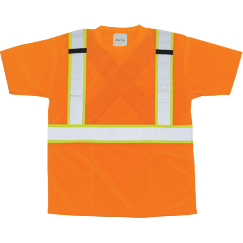 CSA Compliant T-Shirt, Polyester, Medium, Orange Nassau Supply