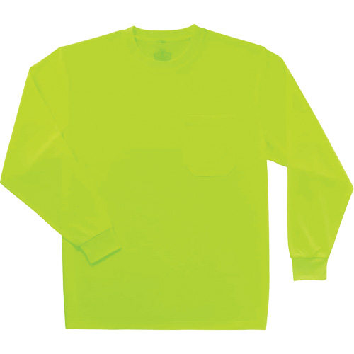 Chandail &agrave; manches longues non certifi&eacute; GloWear 8091, Polyester, Petit, Jaune lime haute visibilit&eacute; Nassau Supply
