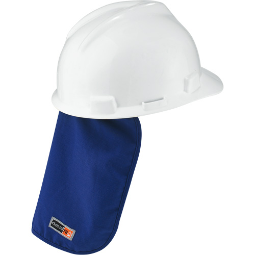 Tampon et voile pour le cou refroidissants et ignifug&eacute;s pour casque de s&eacute;curit&eacute; Chill-Its 6717FR, Bleu Nassau Supply
