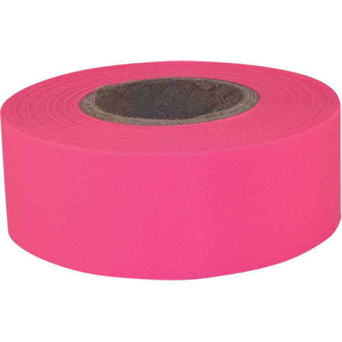 Ruban de signalisation Sub-Zero, 1,2" la x 150' lo, Rose fluorescent Nassau Supply