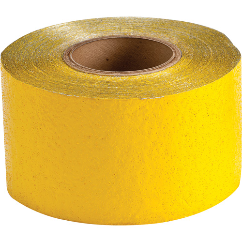 Ruban de marquage temporaire pour la chauss&eacute;e, 4" x 150', R&eacute;tror&eacute;fl&eacute;chissant, Jaune Nassau Supply