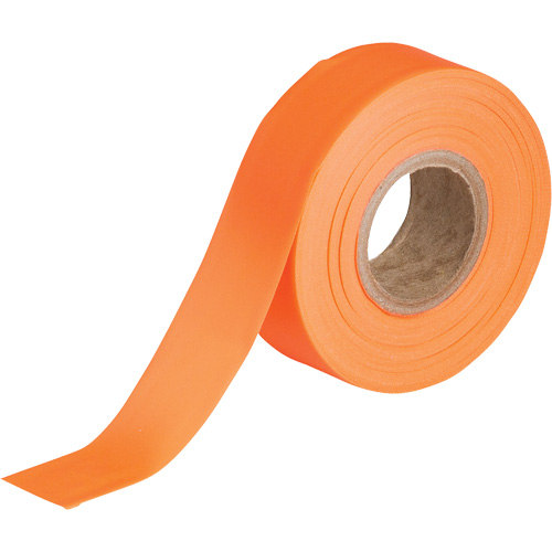 Flagging Tape, 1.188" W x 150' L, Fluorescent Orange Nassau Supply