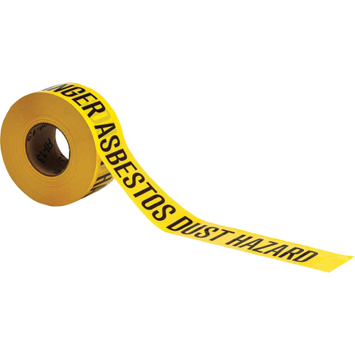 Barricade Tape, English, 3" W x 1000' L, 3 mils, Black on Yellow Nassau Supply
