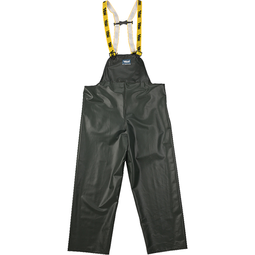 Journeyman Chemical Resistant Rain Bib Pants, Small, Green, Polyester/PVC Nassau Supply