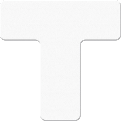 Marqueurs all&eacute;g&eacute;e/5S Armor Stripe, T, 6" lo x 6" la, Blanc, Plastique Nassau Supply