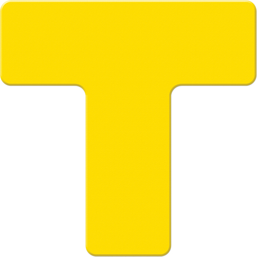Marqueurs all&eacute;g&eacute;e/5S Armor Stripe, T, 6" lo x 6" la, Jaune, Plastique Nassau Supply