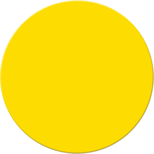 Marqueurs all&eacute;g&eacute;e/5S Armor Stripe, Cercle, 6" lo x 6" la, Jaune, Plastique Nassau Supply