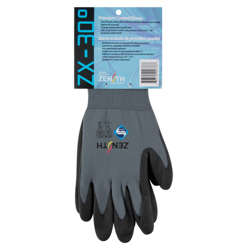 Gants enduits de premi&egrave;re qualit&eacute; ZX-30°, 11/2T-Grand, R&ecirc;vetement PVC, Calibre 15, Enveloppe en Nylon Nassau Supply