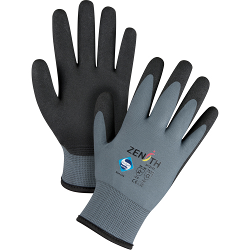 Gants enduits de premi&egrave;re qualit&eacute; ZX-30°, 9/Grand, R&ecirc;vetement PVC, Calibre 15, Enveloppe en Nylon Nassau Supply