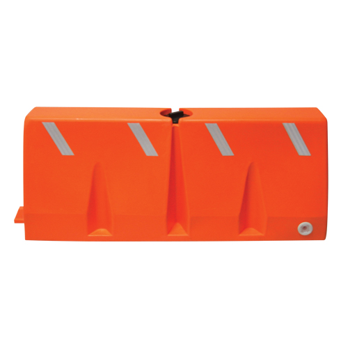 Barri&egrave;res de circulation, Rempli d'eau, 62,25 lo x 24" h, Orange Nassau Supply