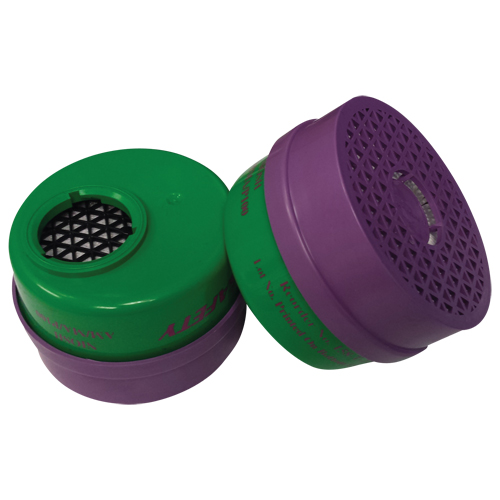 Respirator Cartridge, Combination Gas/Vapour Cartridge and Particulate Filter, Ammonia/Methylamine/P100 Filter Nassau Supply