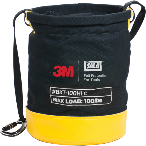 Tool Lifting Safe Bucket, Canvas, 12.5" Dia. x 15" H, 100 lbs. Load Rating Nassau Supply