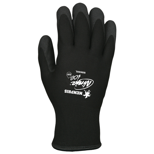 Gants N9690 Memphis Ninja Ice, 8/Moyen, R&ecirc;vetement PVC, Calibre 15, Enveloppe en Acrylique/Tissu &eacute;ponge Nassau Supply