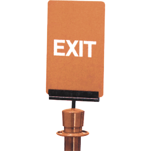 "Exit" Crowd Control Sign, 11" x 7", Plastic, English Nassau Supply