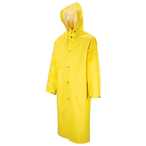 601 Tornado Long Rain Coat, Polyester/PVC, X-Large, Yellow Nassau Supply