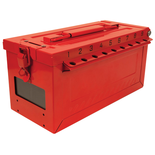 Petit boîtier verrouillable pour groupe, Rouge Nassau Supply