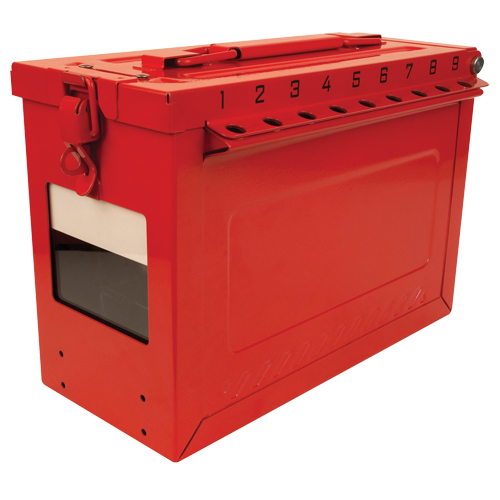 Grand boîtier verrouillable pour groupe, Rouge Nassau Supply