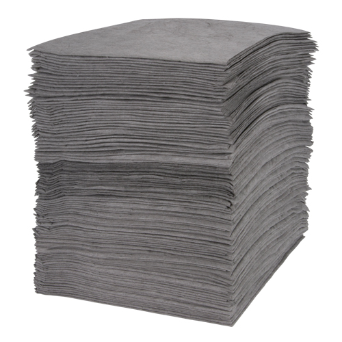 Premium Meltblown Sorbent Pads, Universal, 15" x 18", 30 gal. Absorbancy Nassau Supply