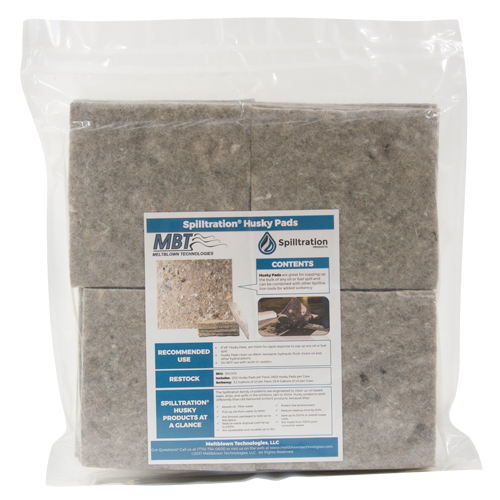 Tampons Husky Spilltration, Huile seulement, 16" x 16", 17,2 gal. d'absorption Nassau Supply
