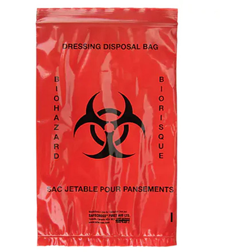 Sacs pour d&eacute;chets dangereux Dynamic, Biorisque, 9" lo x 6" la, 2,0 mils Nassau Supply