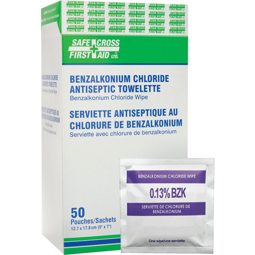 Benzalkonium Chloride Wipes, Towelette, Antiseptic Nassau Supply