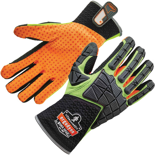 Gants &agrave; dos absorbeur d'impacts ProFlex 925F(X), Petit, Paume en Cuir refendu, Poignet &agrave; enfiler Nassau Supply
