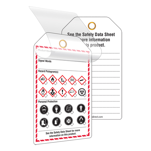 Self-Laminating Workplace Tags, Cardstock, 3-3/8" W x 5-3/4" H, English Nassau Supply