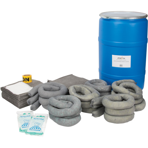Trousse de lutte contre les d&eacute;versements, Universel, Baril, Absorbance de 55 gal. US Nassau Supply