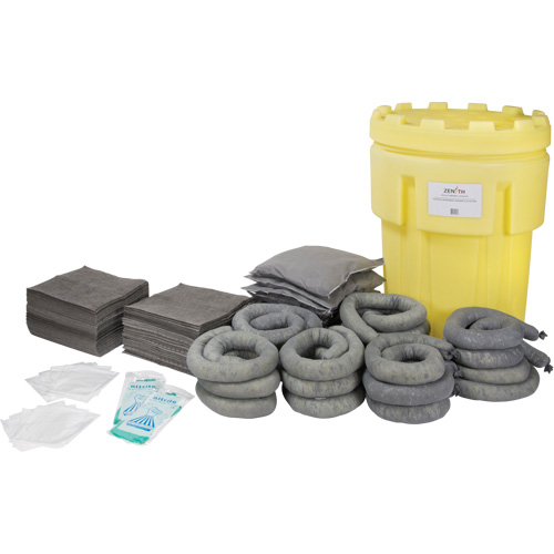 Trousse de lutte contre les d&eacute;versements, Universel, Baril de r&eacute;cup&eacute;ration, Absorbance de 95 gal. US Nassau Supply