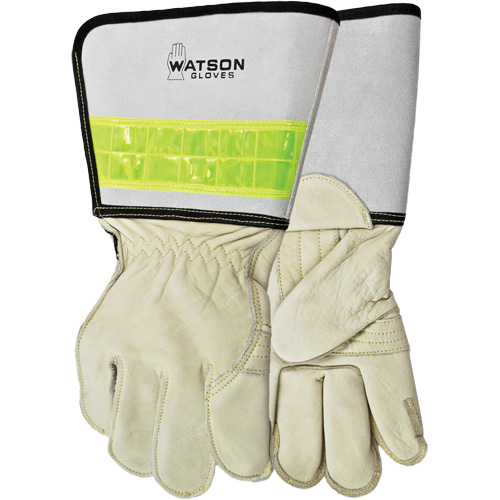 Circuit Breaker Linesman Welding Gloves, Grain Cowhide, Size Medium Nassau Supply