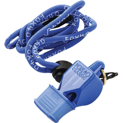 Sifflet classique bleu avec longe Nassau Supply