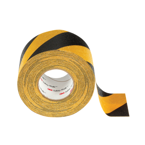 Safety-Walk 600 Series Anti-Slip Tape, 6" x 60', Black & Yellow Nassau Supply