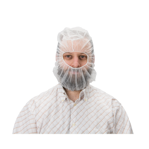 Disposable Hood, Polypropylene, White Nassau Supply