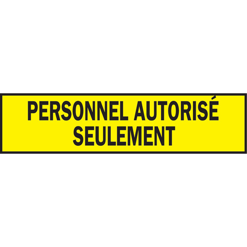Ruban de signalisation pour barricade, Français, 3" la x 200' lo, 3,5 mils, Noir sur jaune Nassau Supply