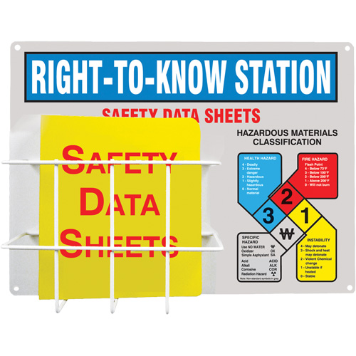 Station d'information de style panier en aluminium, Anglais, Compris reliures Nassau Supply