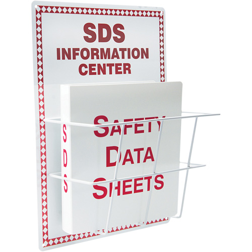 Station de type panier en aluminium pour les fiches signal&eacute;tiques, Anglais, Compris reliures Nassau Supply