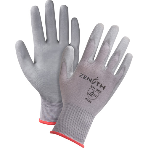 DMF-Free Coated Gloves, 10/X-Large, Polyurethane Coating, 15 Gauge, Nylon Shell Nassau Supply
