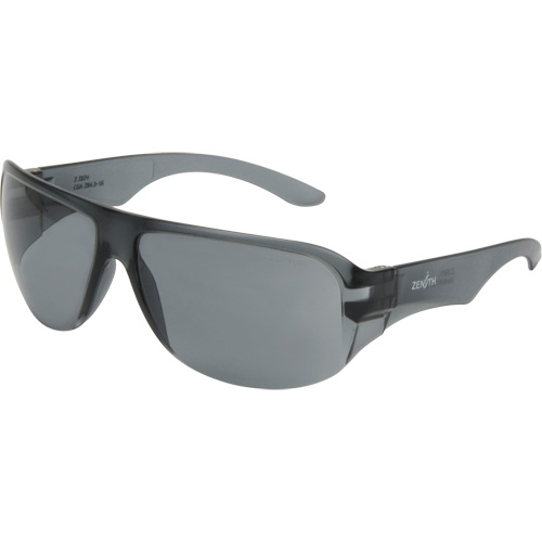 Lunettes de s&eacute;curit&eacute; s&eacute;rie Z2800, Lentille Grise/fum&eacute;e, Anti-&eacute;gratignures, ANSI Z87+/R&eacute;pond ou surpasse la norme CSA Z94.3 Nassau Supply