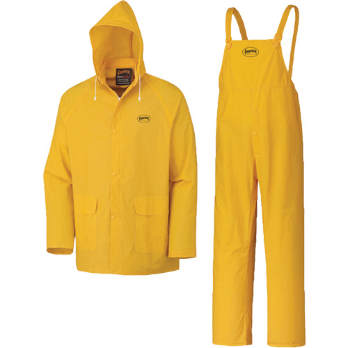577 3-Piece Rain Suit, Polyester/PVC, 5X-Large, Yellow Nassau Supply