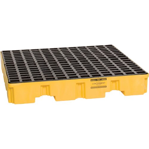 Spill Containment Pallet, 66 US gal. Spill Capacity, 51.5" x 51.5" x 8" Nassau Supply