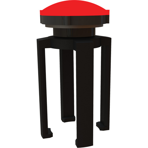 PLUS Barrier System Strobe Light Bracket & Red Strobe Light, Black Nassau Supply