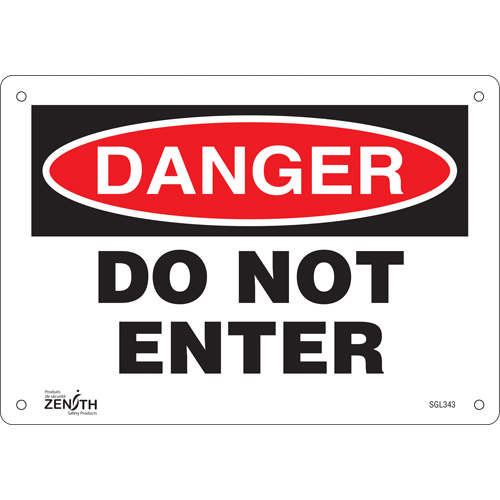 Enseigne Do Not Enter, 7" x 10", Aluminium, Anglais Nassau Supply