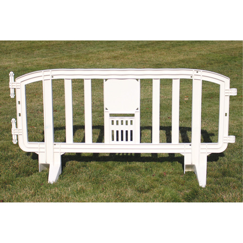 Movit Barricade, Interlocking, 78" L x 39" H, White Nassau Supply