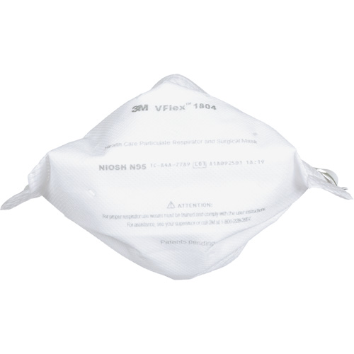 Respirateur et masque chirurgical VFlex contre les particules en sant&eacute;, N95, Certifi&eacute; NIOSH Nassau Supply