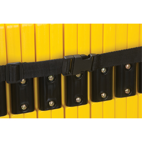 Portable Mobile Barrier, 40" H x 13' L, Yellow Nassau Supply